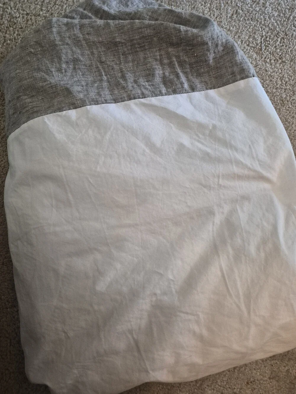 RH RESTORATION HARDWARE Neutral Taupe 100% Linen Cotton KING Boxspring Cover